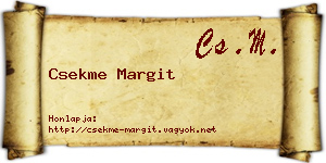 Csekme Margit névjegykártya